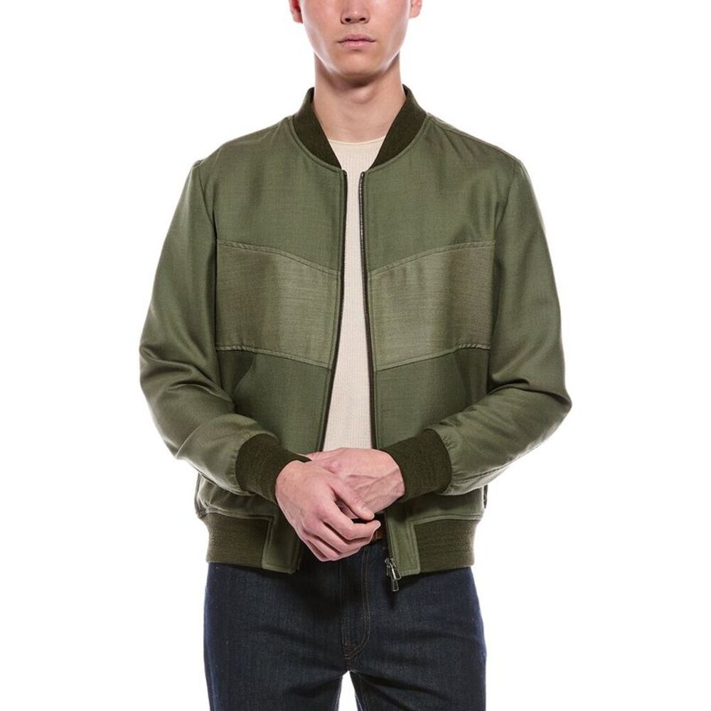 Isaia Mens  Wool & Cashmere-Blend Jacket, Green